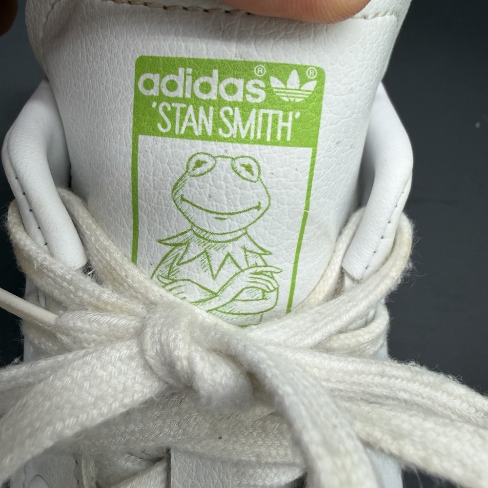 Adidas Stan Smith Kermit the Frog FX5550 Men's Size 8 White Green Leather Shoes - Picture 8 of 9